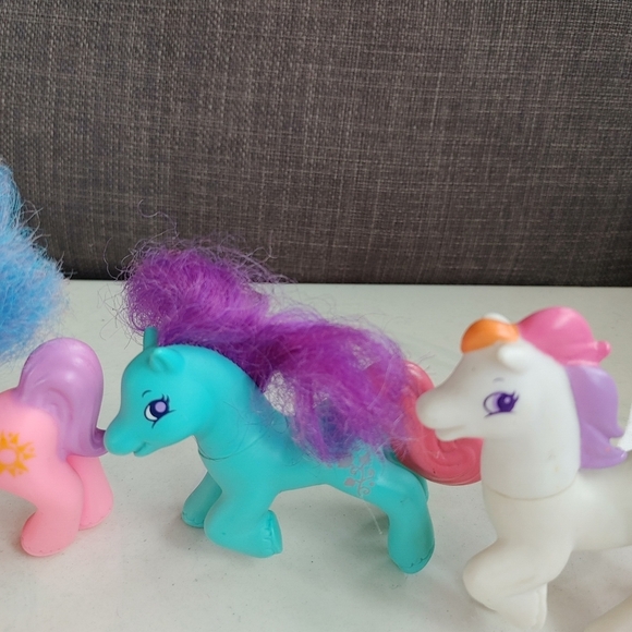 My little pony miniature lot of 3 blue pink white - Picture 3 of 7